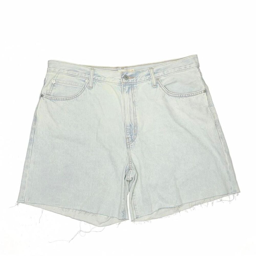 Levi’s ’94 Baggy Shorts Size 34 Light Wash High Rise Denim Cutoffs Raw Hem